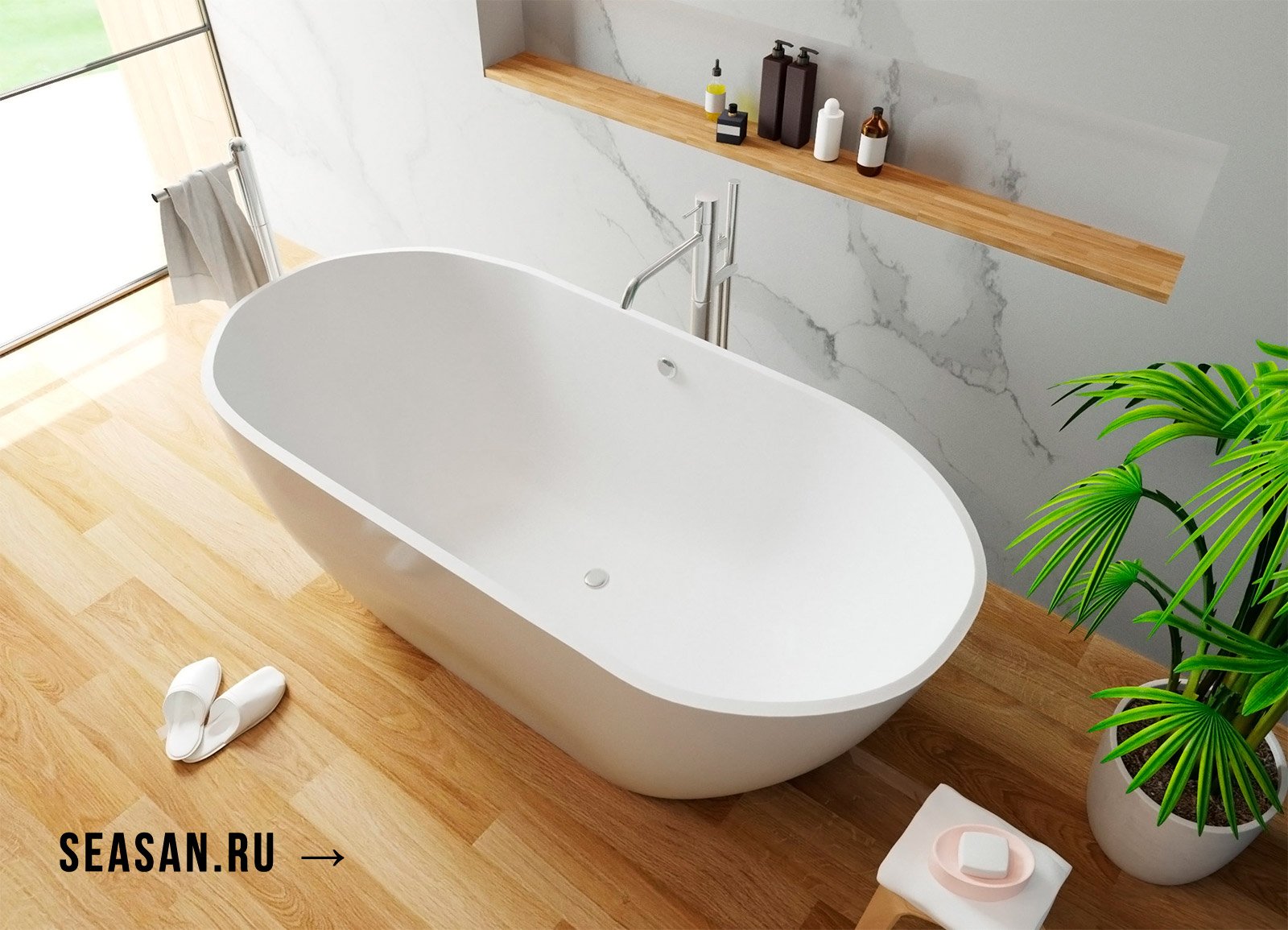 Ванны из литьевого мрамора – это элегантное и стильное решение для любой ванной комнаты